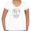 GILDAN Womens Slimfit V-neck Tee Thumbnail