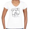 GILDAN Womens Slimfit V-neck Tee Thumbnail