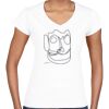 GILDAN Womens Slimfit V-neck Tee Thumbnail