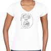 GILDAN Womens Slimfit V-neck Tee Thumbnail