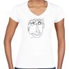 GILDAN Womens Slimfit V-neck Tee Thumbnail