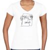 GILDAN Womens Slimfit V-neck Tee Thumbnail