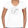 GILDAN Womens Slimfit V-neck Tee Thumbnail