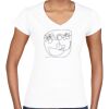 GILDAN Womens Slimfit V-neck Tee Thumbnail